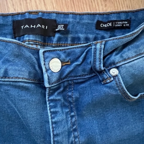 Tahari Chloe Fit Solution Skinny Jeans In Medium Wash Womens 8/29 - Picture 4 of 5